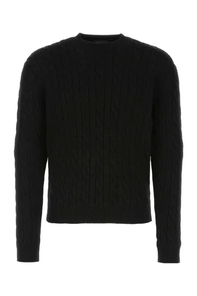 PRADA BLACK WOOL BLEND SWEATER