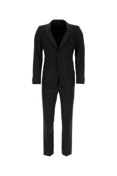 Prada Black Wool Blend Tuxedo