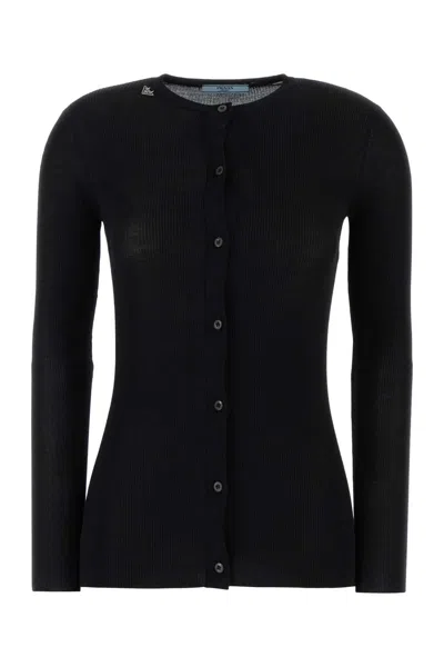 Prada Black Wool Cardigan