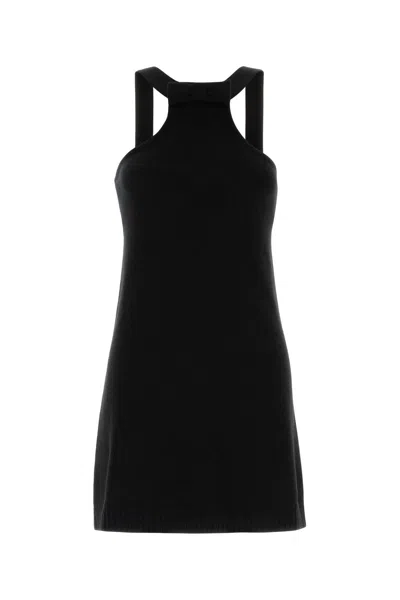 Prada Women's Wool Mini Dress In Black
