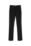 Prada Wool Tailored Pants In Black