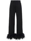 Prada Cashmere Belt Loop Belt Casual Pants In Black