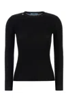 Prada Black Wool Sweater In Black