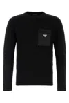 Prada Black Wool Sweater In Black