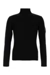 Prada High-neck Ribbed Wool Sweater In Black