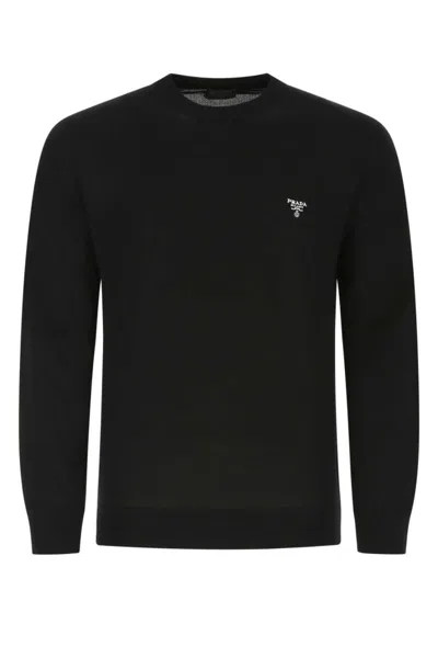 PRADA BLACK WOOL SWEATER