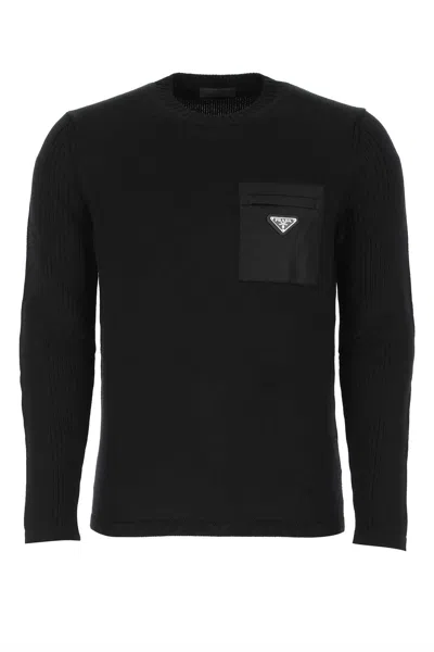 Prada Black Wool Sweater In F0002