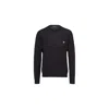 Prada Mens Blue Superfine Crewneck Wool Sweatshirt