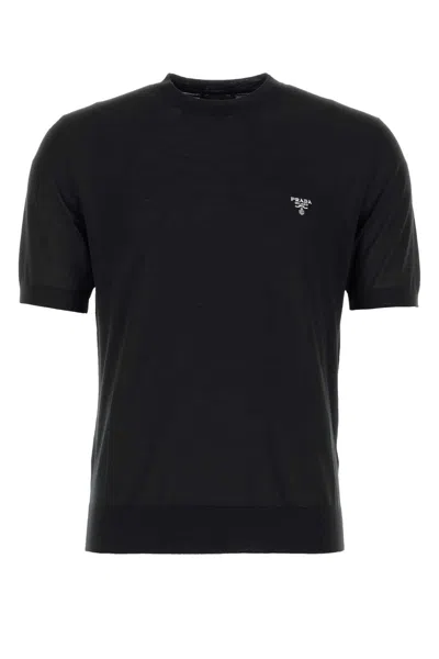 PRADA BLACK WOOL T-SHIRT