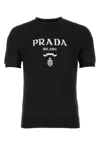 Prada Logo Intarsia Wool Sweater In F0002