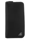 Prada Black Zip Aroud Wallet In Black