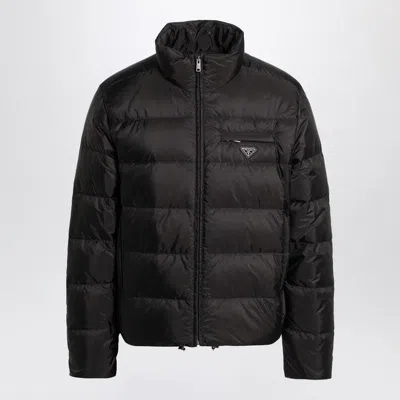 Prada Black Zip-up Jacket In Re-nylon Men