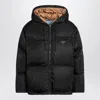 Prada Black Zip-up Puffer Jacket In Re-nylon Women In Black