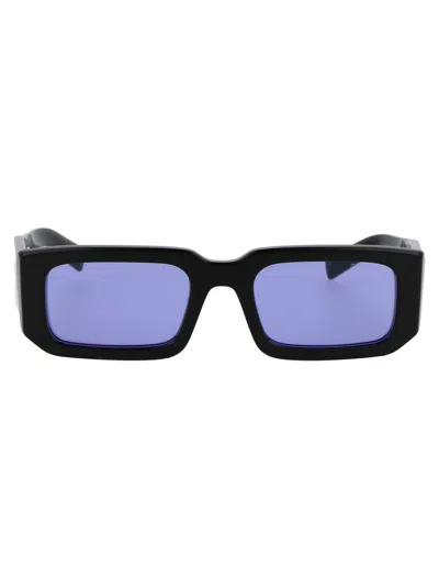 Prada Black/blue Acetate Sunglasses