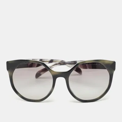 Pre-owned Prada Black/grey Gradient Spr11t Cat Eye Sunglasses In Gray