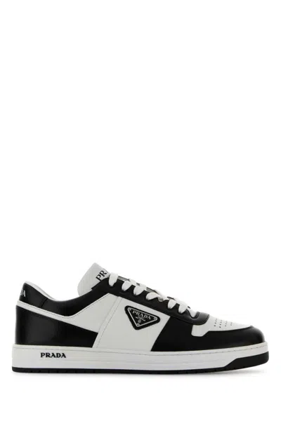 PRADA BLACKWHITE LACE UP SNEAKERS