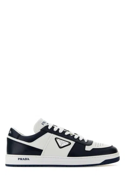 Prada Blackwhite Logo Sneakers In Multi