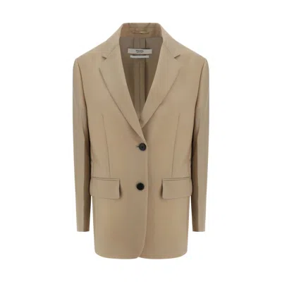 ジャケット Prada Rope-coloured single-breasted jacket in wool and mohai Prada Rope-coloured Single-breasted Jacket In Wool And