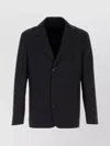 Prada Giacca In Misto Lana Nera  Uomo In Black