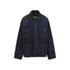 Prada Long-sleeved Casual Jacket In Blue