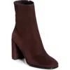 Prada Block Heel Bootie In Burgundy