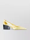Prada Block Heel Cut-out Pointed Toe Pumps
