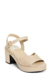 Prada 65mm Canvas Platform Sandals In Brown