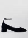 Prada Block Heel Sandals Embellished Detail In Black