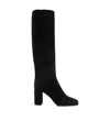 Prada Block-heeled Knee-high Boots In Black