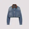 Prada Cropped Jacket With Dropped Shoulders And Puffed Sleeves