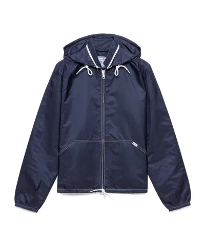 Prada Blouson En Re-nylon Leger In Blue