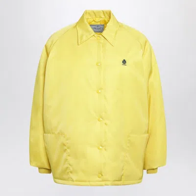 Prada Blouson In Cedarcolored Renylon In Yellow