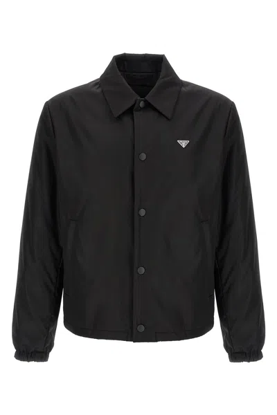 Prada Blouson Re-nylon In Black