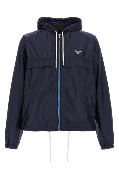 Prada Blouson Re-nylon In Blue