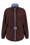 Prada Blouson Re-nylon In Burgundy