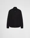 Prada Cotton Blouson Jacket In Black