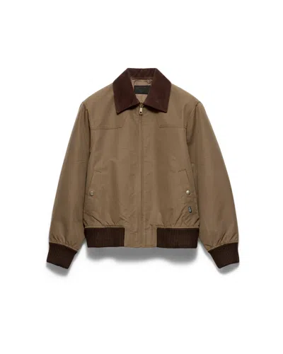 Prada Blousonjacke Aus Denim In Braun