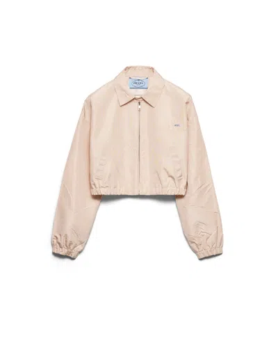 Prada Blousonjacke Aus Faille In Neutral