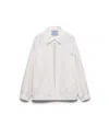 Prada Silk Faille Blouson Jacket In White