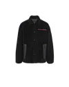 Prada Fleece Blouson Jacket In Black