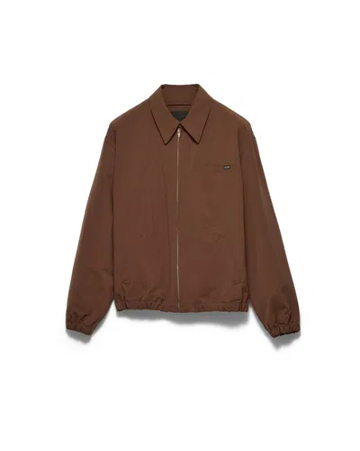 Prada Blousonjacke Aus Funktionsgewebe In Tabak