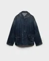 Prada Blousonjacke Aus Gewaschenem Denim In Blue