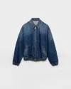 Prada Blousonjacke Aus Gewaschenem Denim In Blue