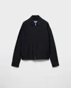 Prada Blousonjacke Aus Kid Mohair In Blau