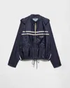 Prada Re-nylon Stripe Hooded Jacket