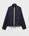 Prada Womens Blue Re Nylon Logo-embellished Woven Blouson Jacket