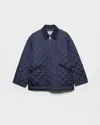 Prada Re-nylon Blouson Jacket In Blue