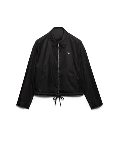 Prada Blousonjacke Aus Re-nylon In Black