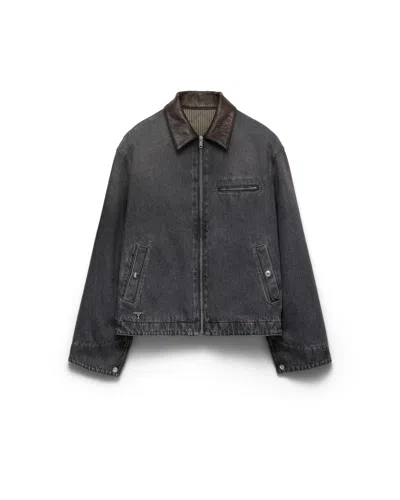 PRADA BLOUSONJACKE AUS SCHWARZEM DENIM