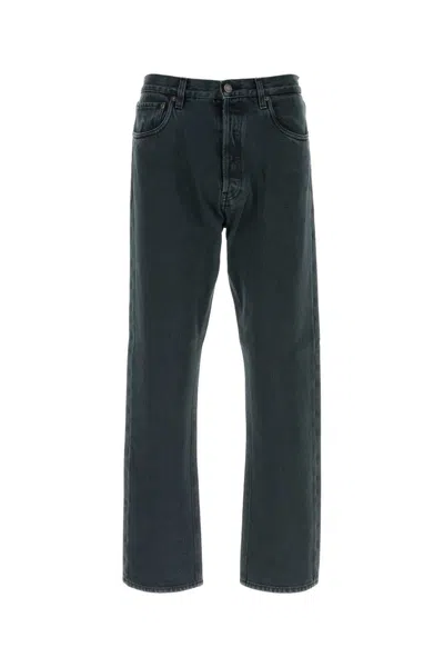 Prada Cotton Jeans With Iconic Back Pockets And Belt Loops In Blue